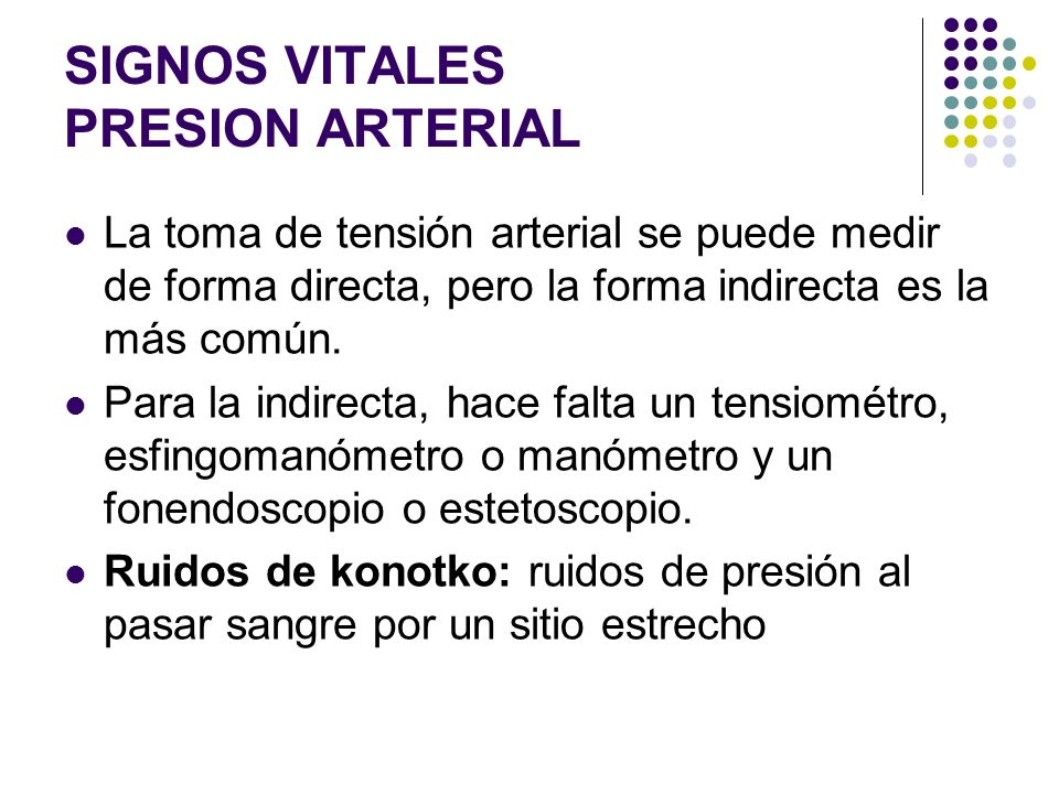 Medición directa de la definición de presión arterial Medición directa de la definición de presión arterial